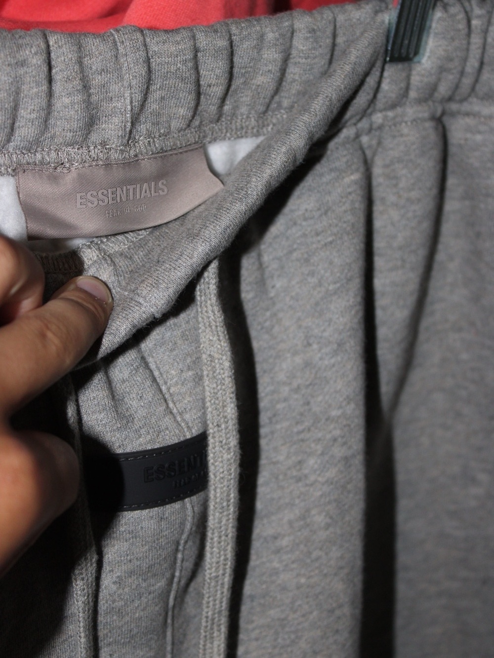 Essentials Grey Fleece Drawstring Shorts - Picture 3 of 4